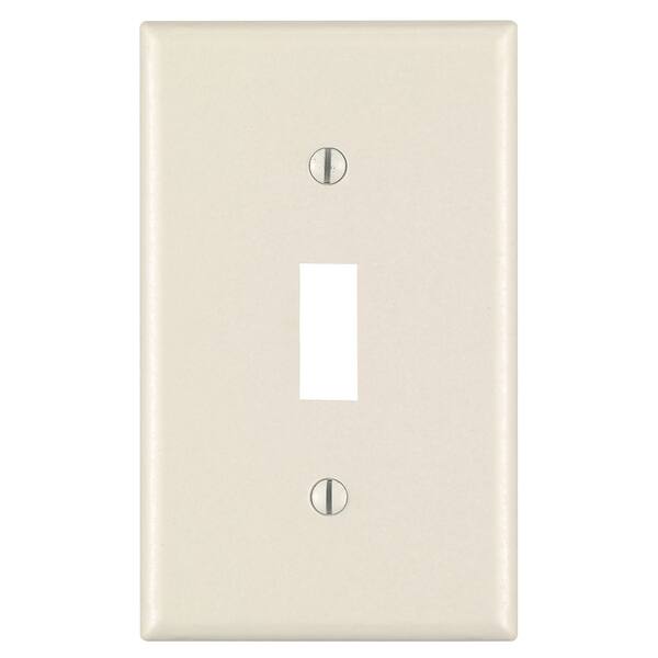 Leviton M56 78001 Tmp Light Almond 1 Gang Toggle Switch Wall Plates 10 Count Overstock 12370812