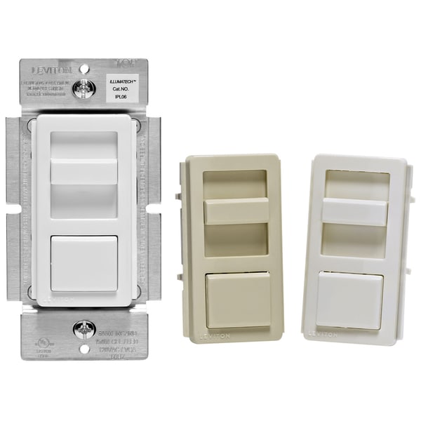 Leviton R50-IPL06-10M Preset Single Pole Slide Dimmer Pack 3-count. Opens flyout.