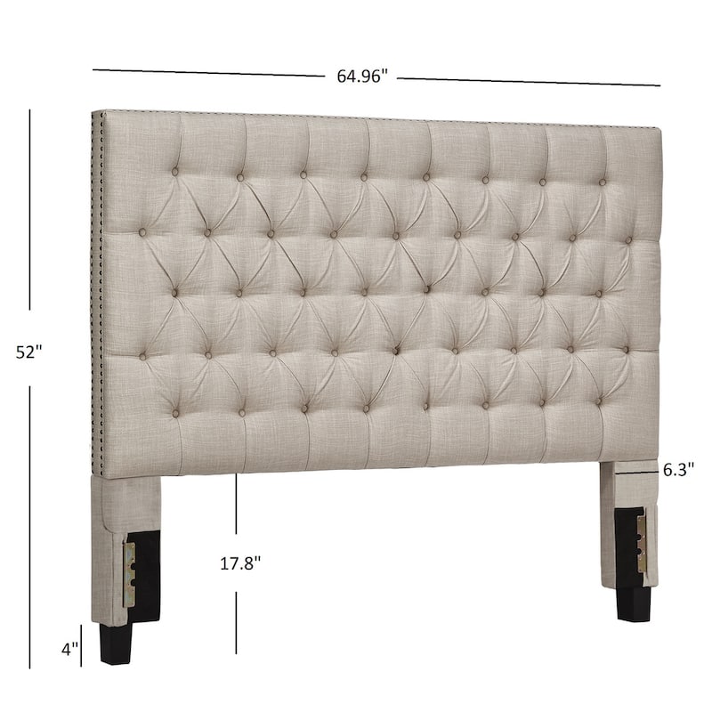 Knightsbridge Tufted Linen Chesterfield Headboard only by iNSPIRE Q Artisan