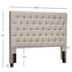 preview thumbnail 4 of 5, Knightsbridge Tufted Linen Chesterfield Headboard by iNSPIRE Q Artisan