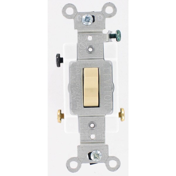 Leviton S03-CS320-2IS Ivory Commercial Grade 3-Way AC Quiet Switches Toggle