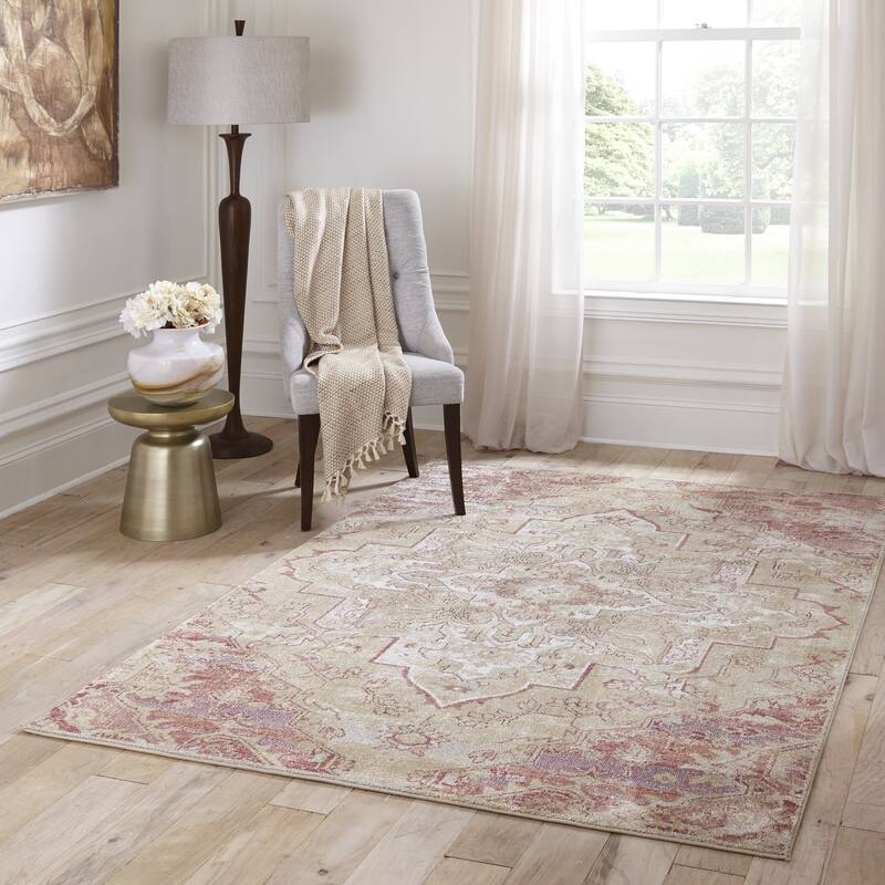 Momeni Amelia Polyester Blend Traditional Medallion Area Rug