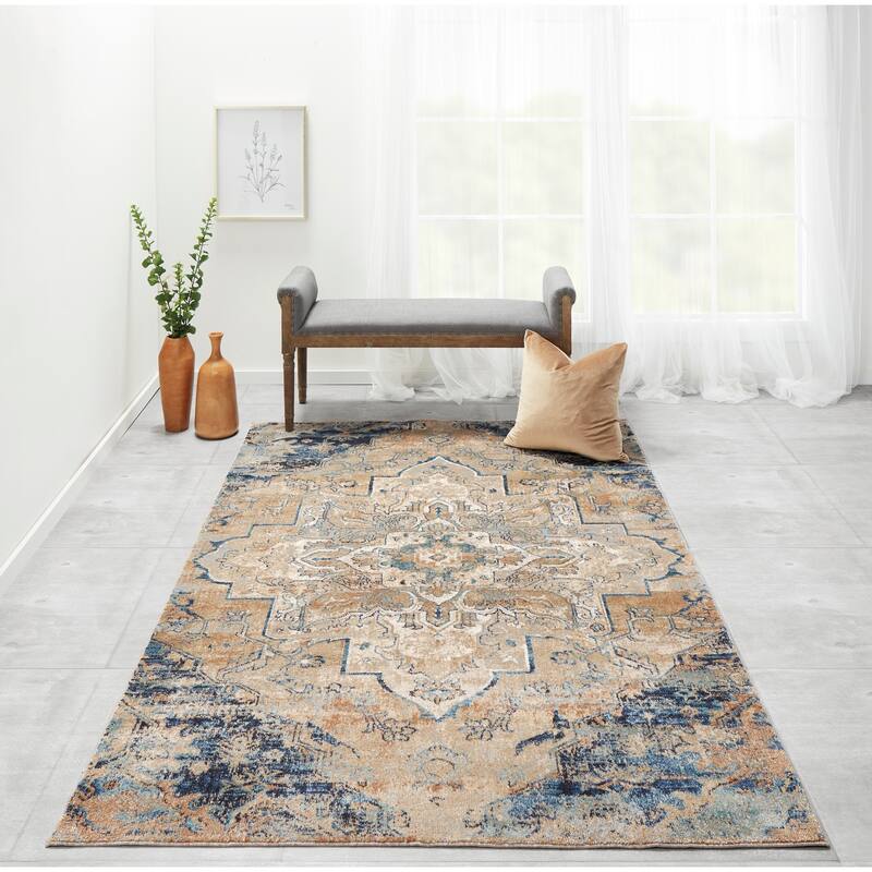 Momeni Amelia Polyester Blend Traditional Medallion Area Rug