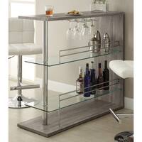 Silver Orchid Rehni Modern Grey Bar Table - 47.25" x 15.75" x 42.50"