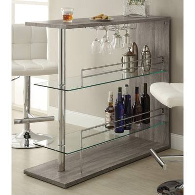 Coaster Furniture Prescott Grey Rectangular 2-shelf Bar Unit