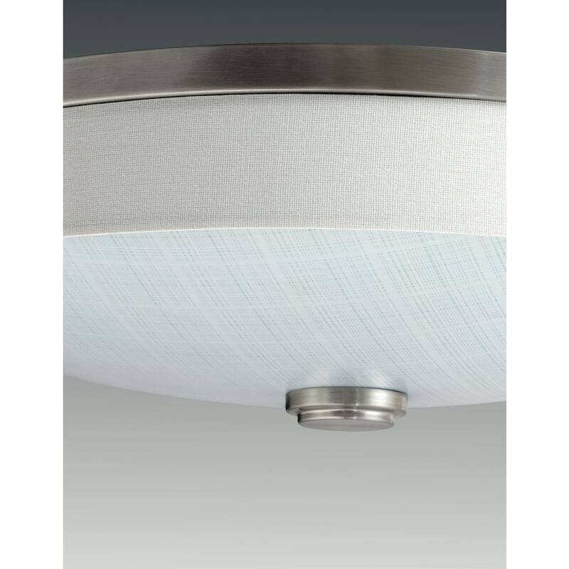 Progress Lighting Weaver Steel Flush Mount LED Two-light Fixture with AC LED Module