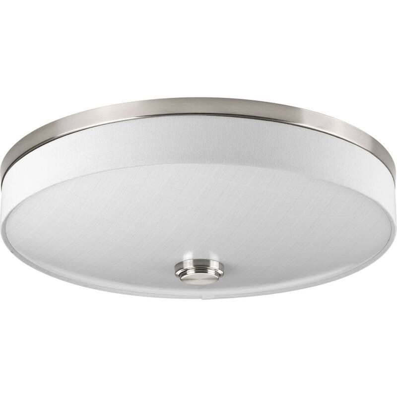 Progress Lighting Weaver Steel Flush Mount LED Two-light Fixture with AC LED Module