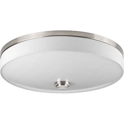 Progress Lighting Weaver Steel Flush Mount LED Two-light Fixture with AC LED Module