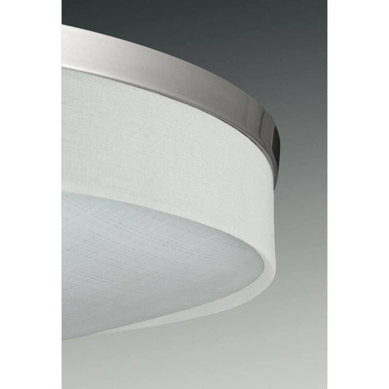 Progress Lighting Weaver Steel Flush Mount LED Two-light Fixture with AC LED Module