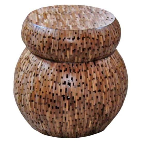 Sandy Natural Teak Stool/End Table