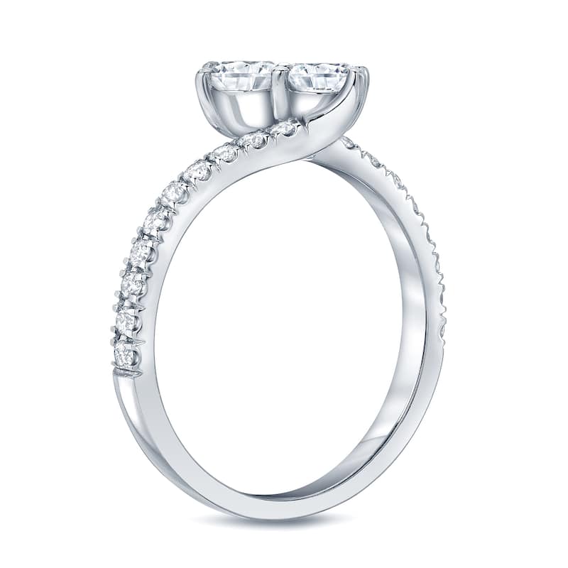 Auriya 1/2ct TDW Round Two Stone Diamond Engagement Ring 14k Gold (H-I, SI1-SI2)