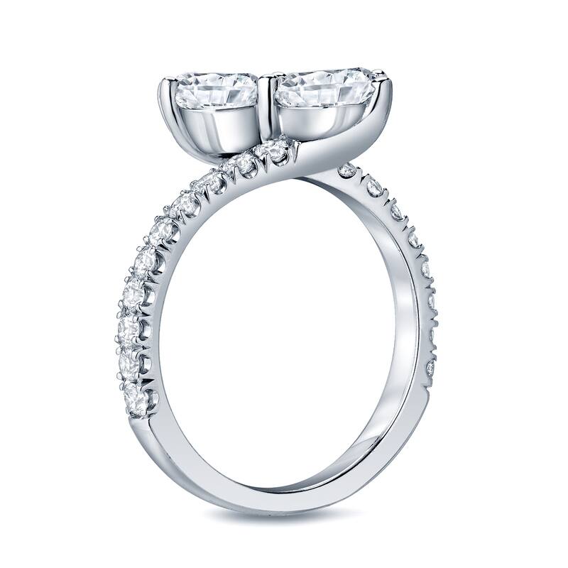 Auriya 14k Gold 2ctw Round 2-Stone Diamond Engagement Ring