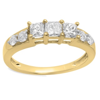 elora 14k gold 12ct tw princess cut diamond anniversary wedding curved band stackable - Stackable Wedding Rings elora 14k gold 12ct tw princess cut diamond anniversary wedding curved band stackable - Stackable Wedding Rings