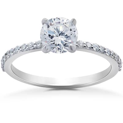 14k White Gold 3/4ct Lab Grown Eco-Friendly Diamond Engagement Ring