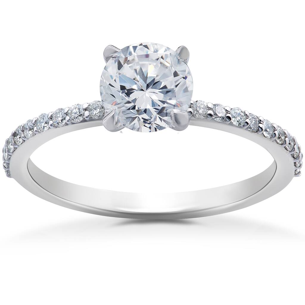 14k White Gold 3/4ct Lab Grown Eco-Friendly Diamond Engagement Ring