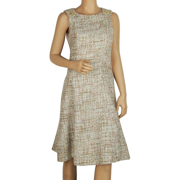 Badgley Mischka Mint Tweed Sleeveless Dress Free Shipping Today