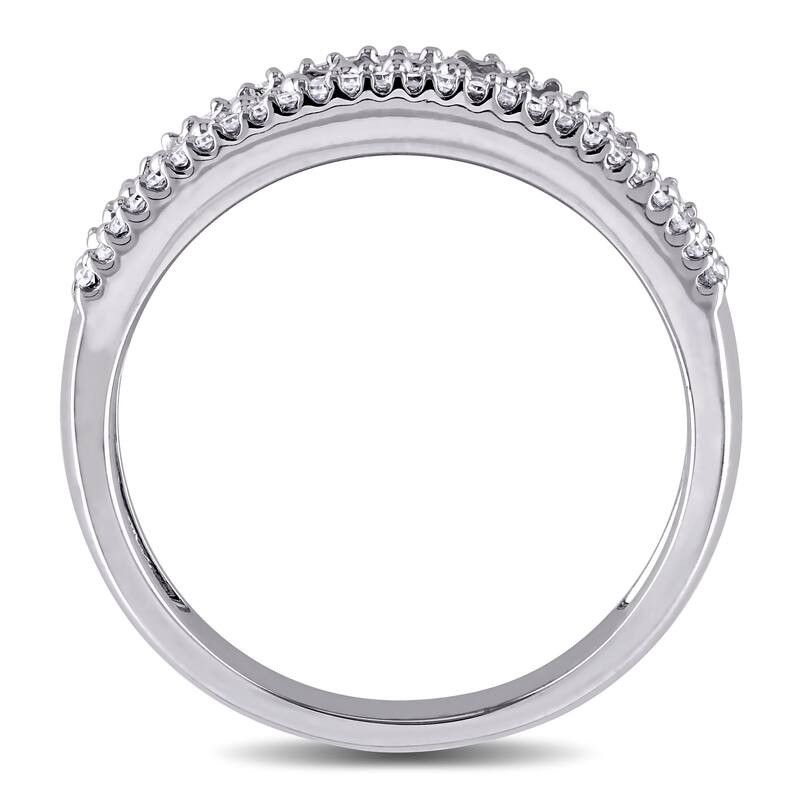 Miadora 14k White Gold 1/2ct TDW Diamond Anniversary Ring