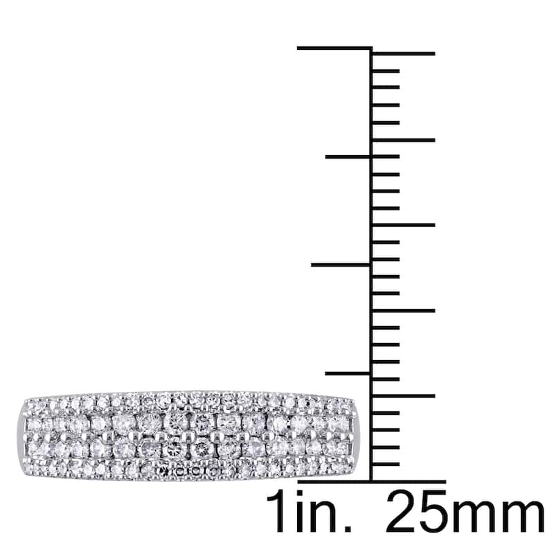 Miadora 14k White Gold 1/2ct TDW Diamond Anniversary Ring
