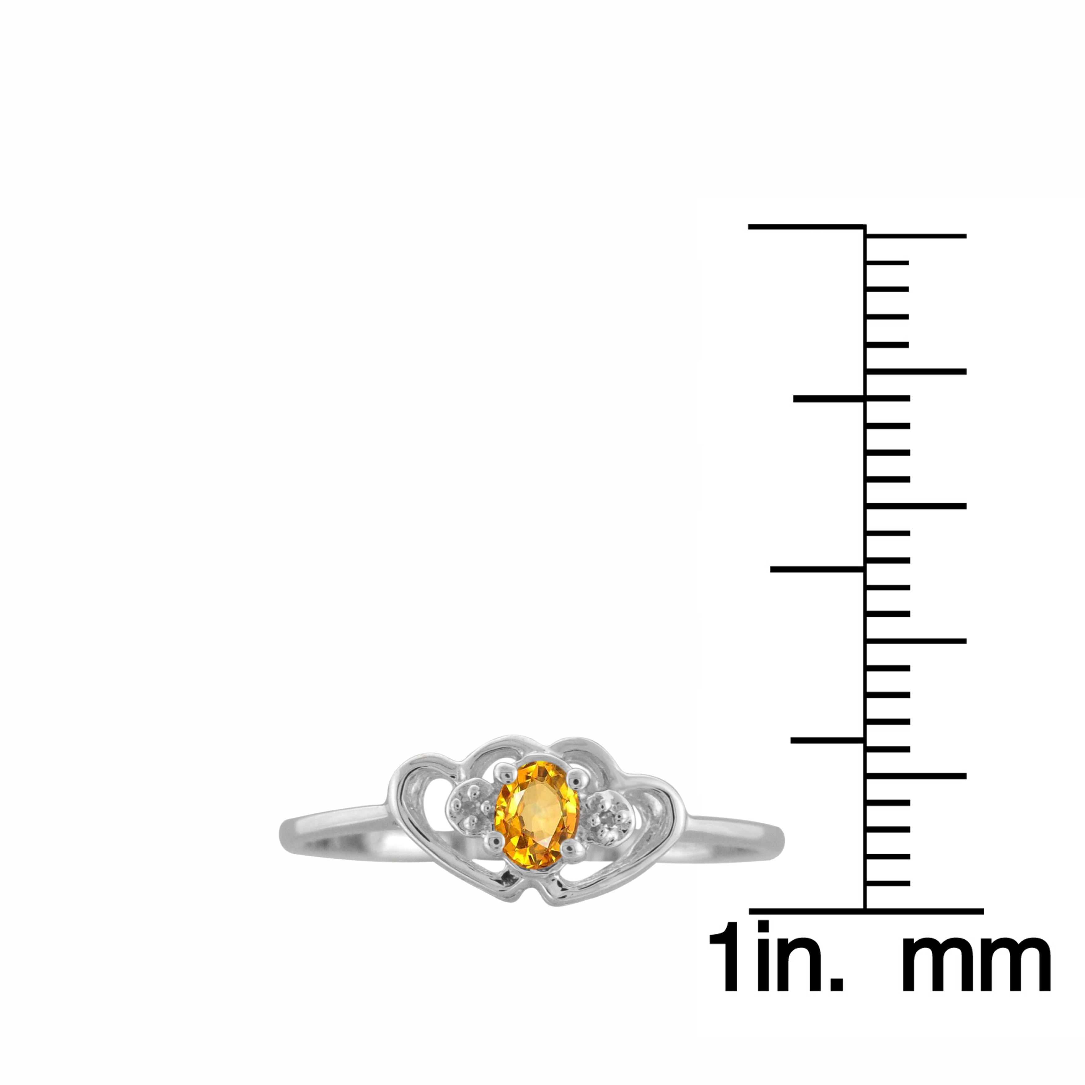 Shop Jewelonfire 0 18 Ct Citrine Gemstone Accent White Diamond