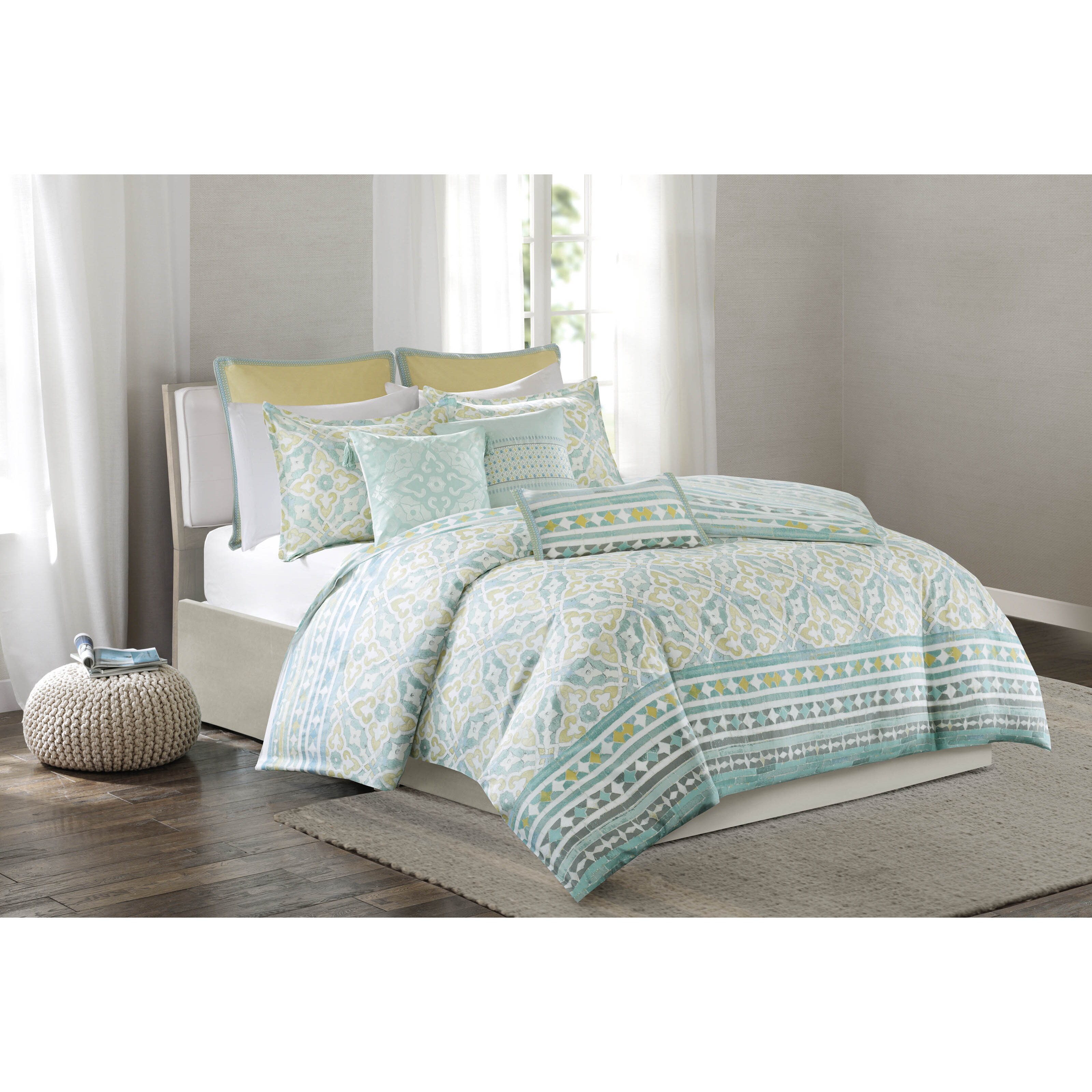 Echo Design Lagos Yellow Cotton Duvet Cover Mini Set Free Echo Design Lagos Yellow Cotton Duvet Cover Mini Set