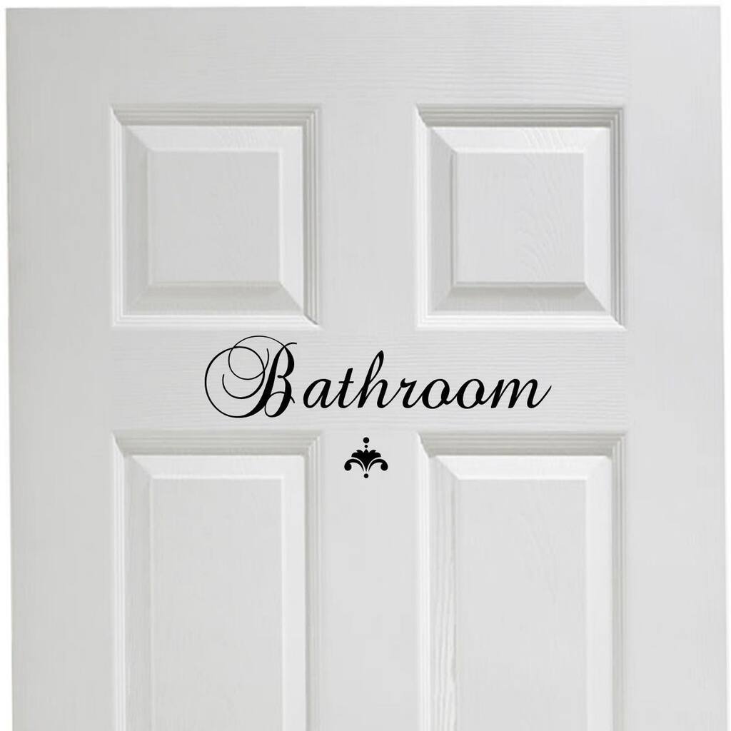 Bathroom Vinyl Door Decal