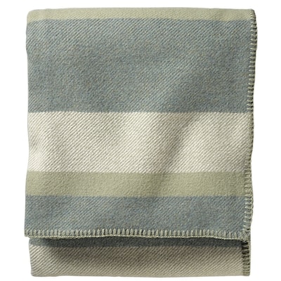 Pendleton Eco-wise Sage Stripe Washable Wool Blanket