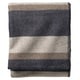 preview thumbnail 1 of 2, Pendleton Eco-wise Midnight Navy Stripe Washable Wool Blanket