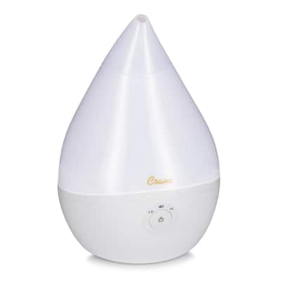 Crane EE-5302W White Droplet Ultrasonic Cool Mist Humidifier