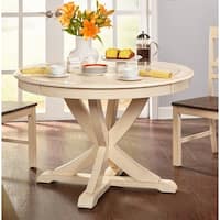 Simple Living Vintner Country Style Round Dining Table