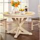 Simple Living Vintner Round Country-style Dining Table - Antique White