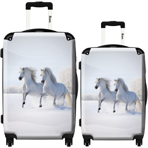 luggage with horses on it