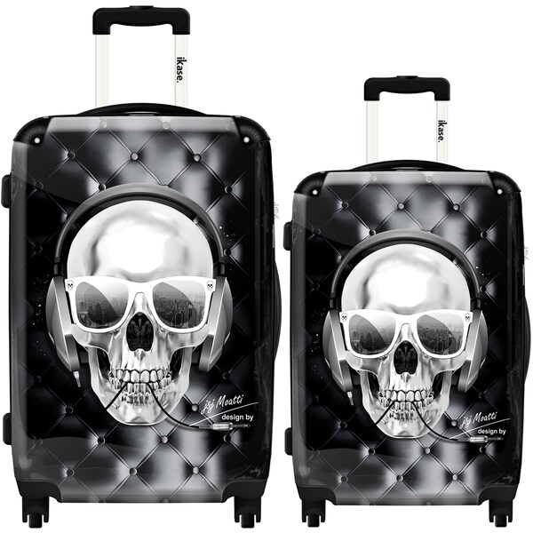 skull luggage sets
