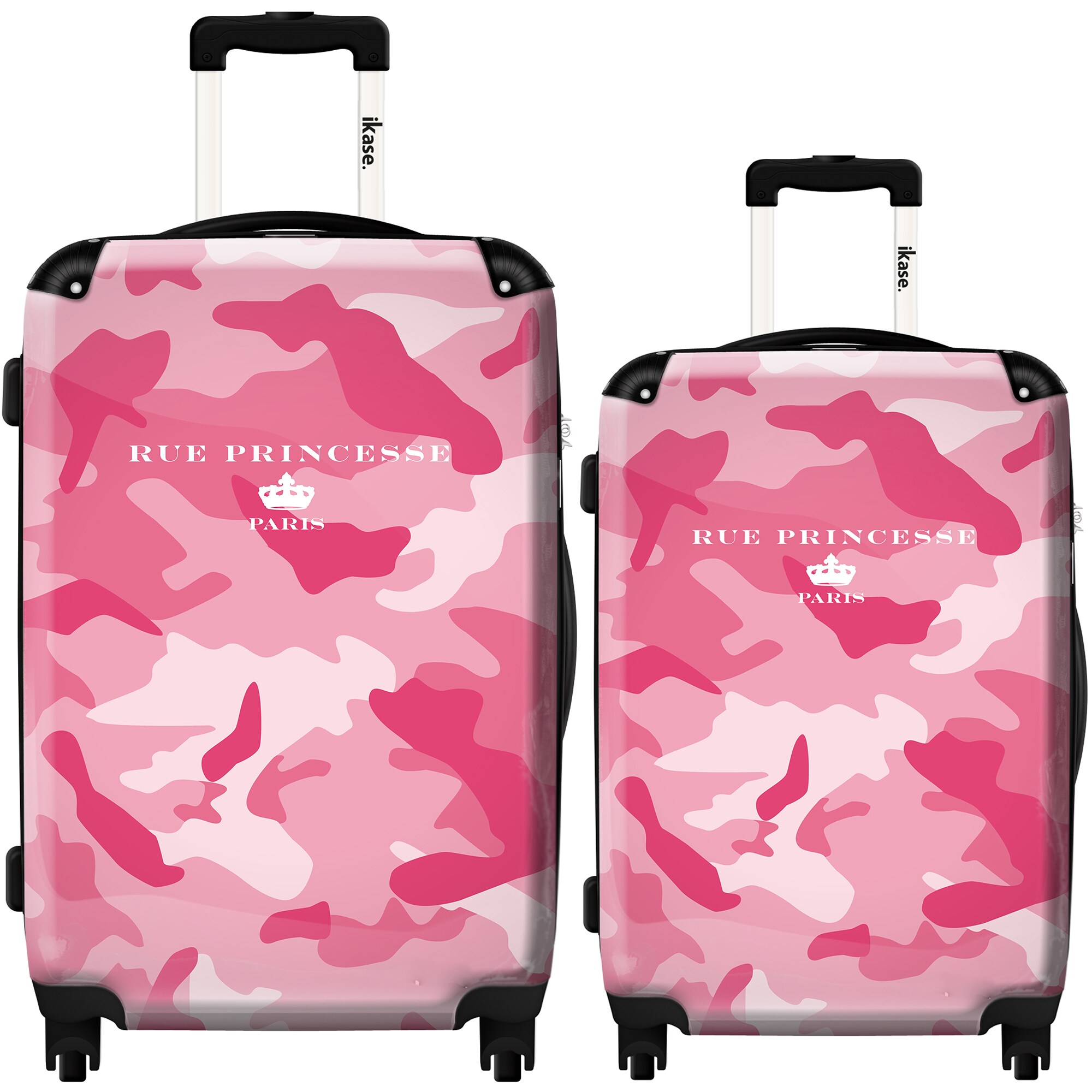 pink camo luggage