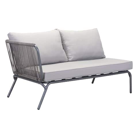 Pier Raf Grey Left Armed Outdoor Loveseat