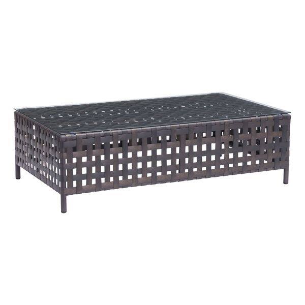 Pinery Brown Wicker Coffee Table Overstock 12380596