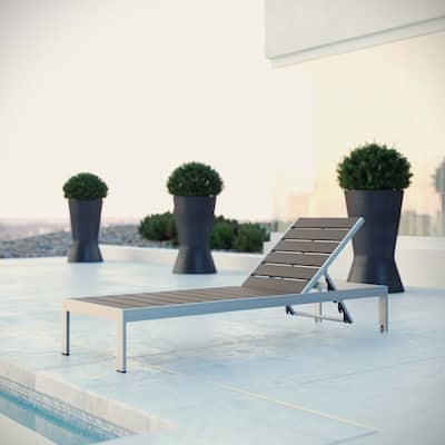 Modern Outdoor Aluminum Chaise