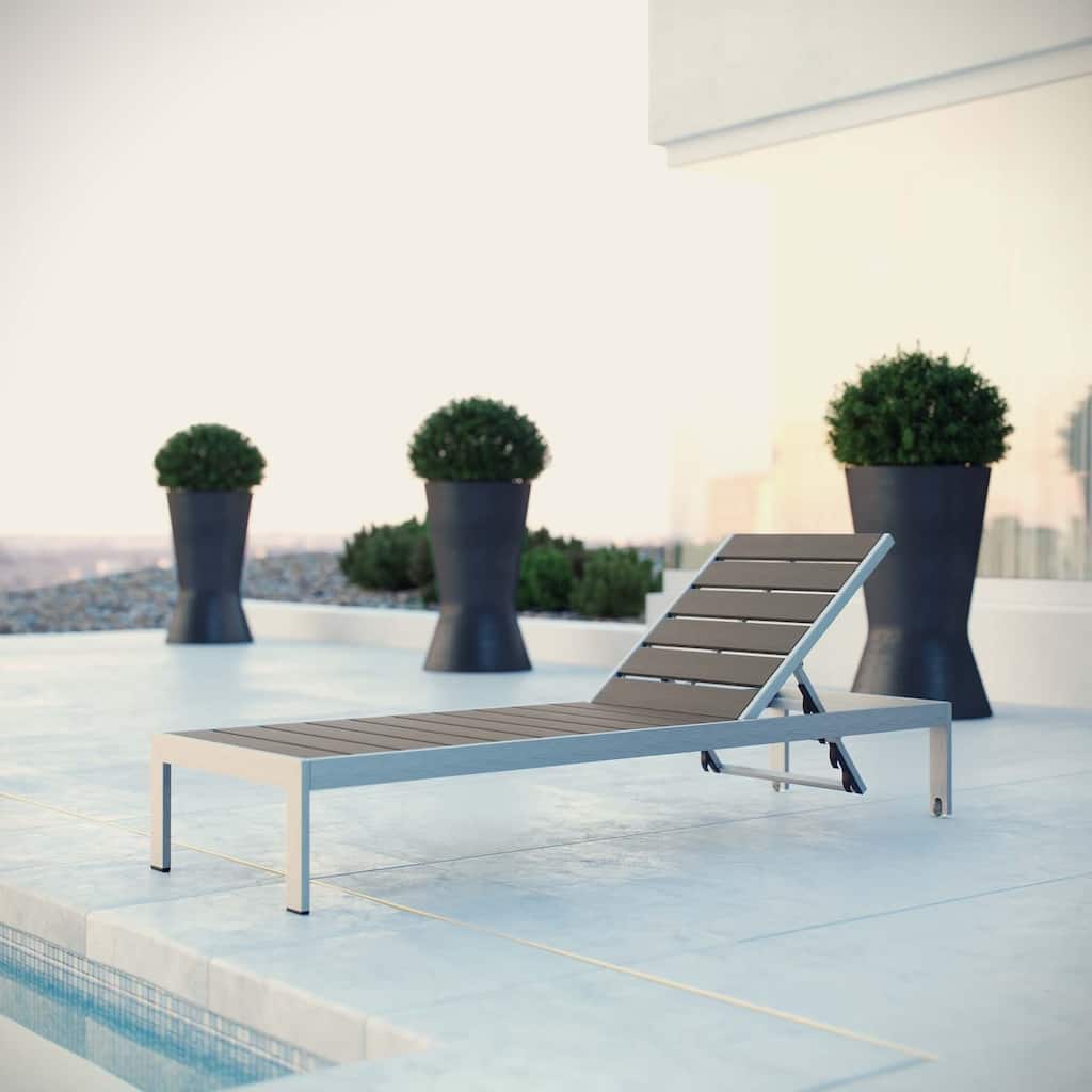 Modern Outdoor Aluminum Chaise