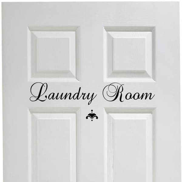 Black Laundry Room Vinyl Door Decal Bed Bath & Beyond 12381482