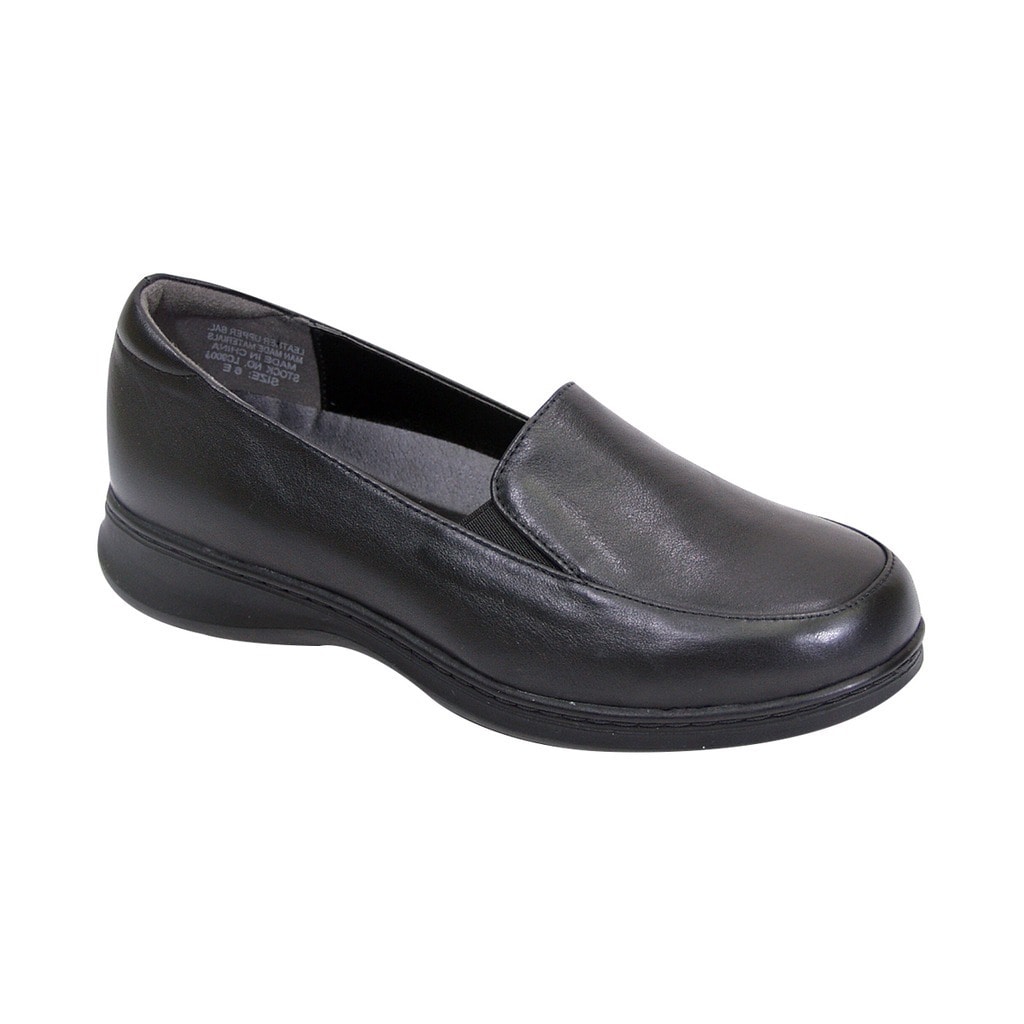 womens wide fit leather loafers