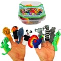 ThumbThings 10 Handmade Finger Puppets : Gecko, Lion, Monkey, Dolphin, Panda, Peacock, Elephant, Zebra, Hippo, Iguana (Peru)