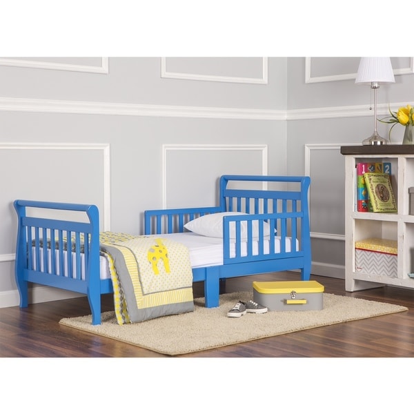 Dream On Me Blue Toddler Sleigh Bed - Free Shipping Today ...