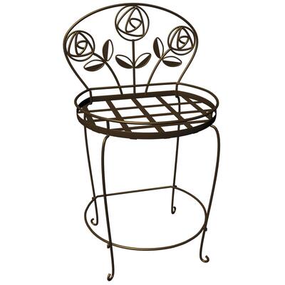 Plastec PS1018BK Rose Garden Plant Chair
