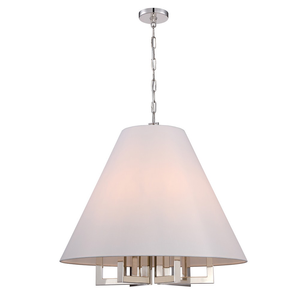 Crystorama Libby Langdon Westwood Collection 6-light Polished Nickel Chandelier - Chandeliers For Bedrooms by Overstock.com