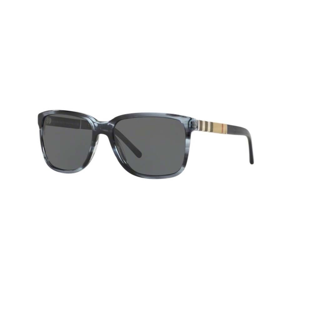 Burberry BE4181 361087 Striped Blue Plastic Square Sunglasses