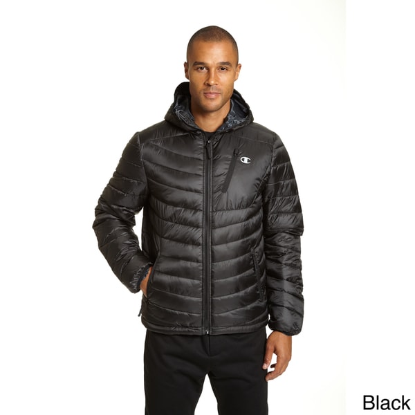 champion packable jacket black