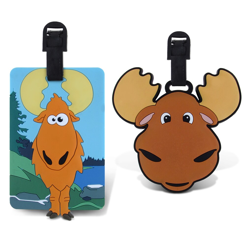 PuzzledPuzzled Taggage. Goofy Moose And Moose Luggage Tag Set (Fun Luggage Tags) DailyMail