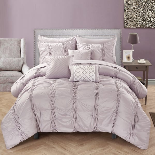 Shop Chic Home Luna Lavender Bed In A Bag Comforter 10 Piece Set