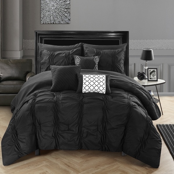 Chic Home Luna Black Bed in a Bag Comforter 10-Piece Set