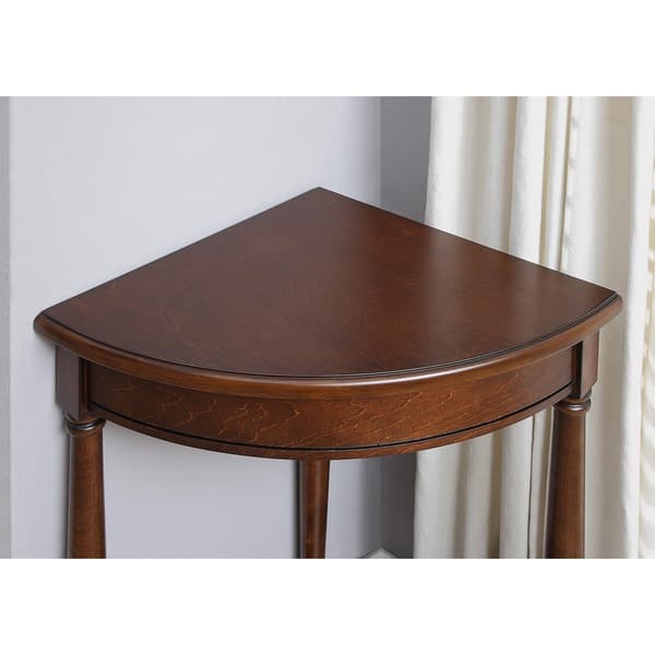 Shop Black Friday Deals On Corrine Dark Cherry Corner Table Overstock 12384053