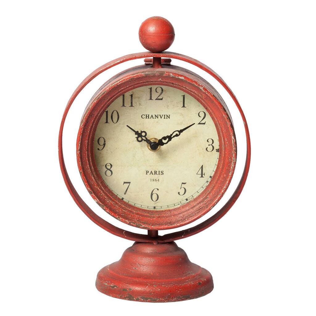 Red Swivel Clock